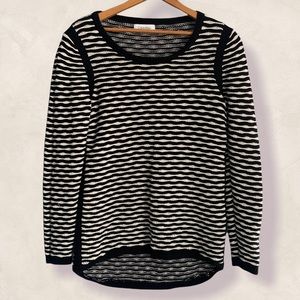 Calvin Klein size M black and white wave strip sweater